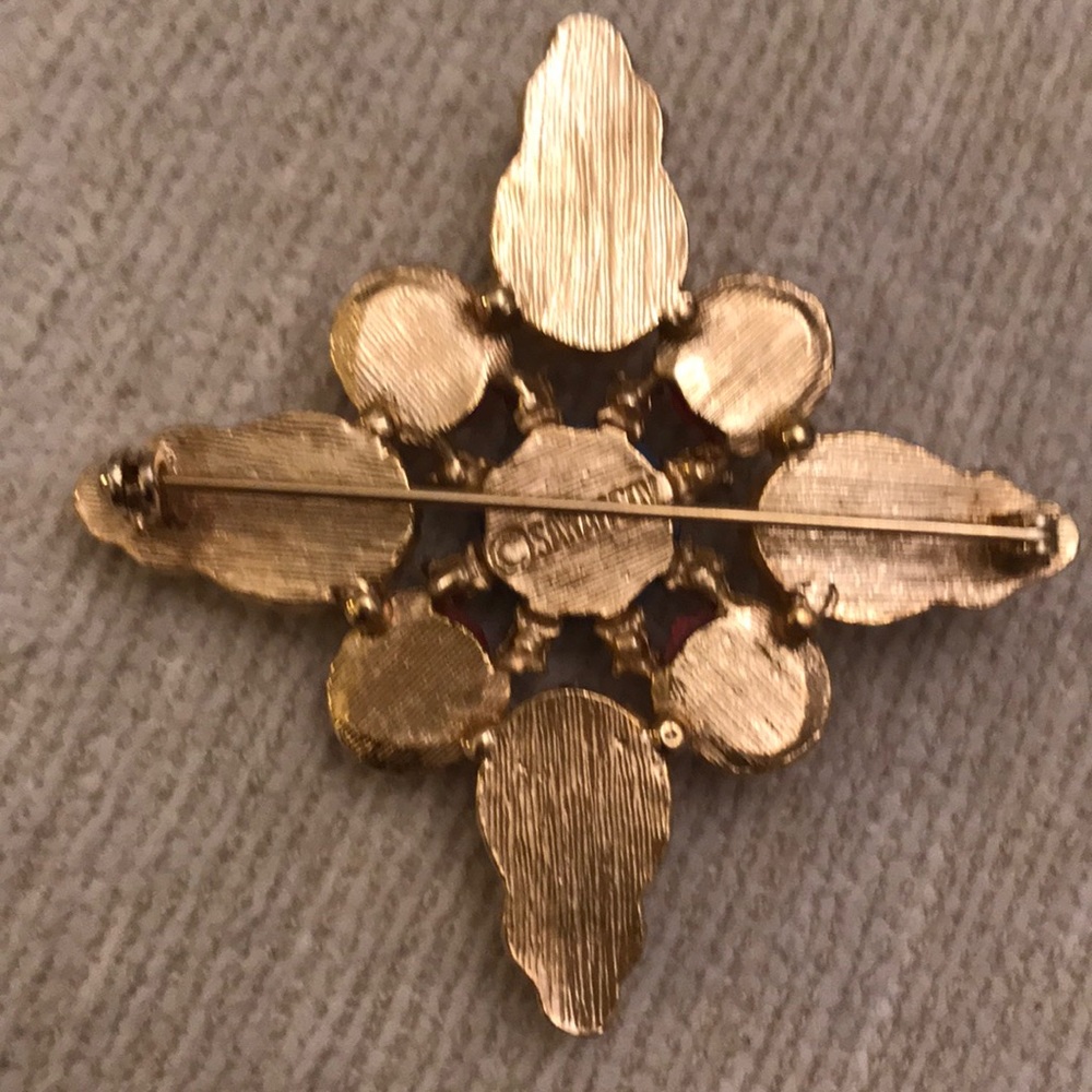 Sarah Coventry Red, White, Blue & gold brooch - Picture 4 of 7